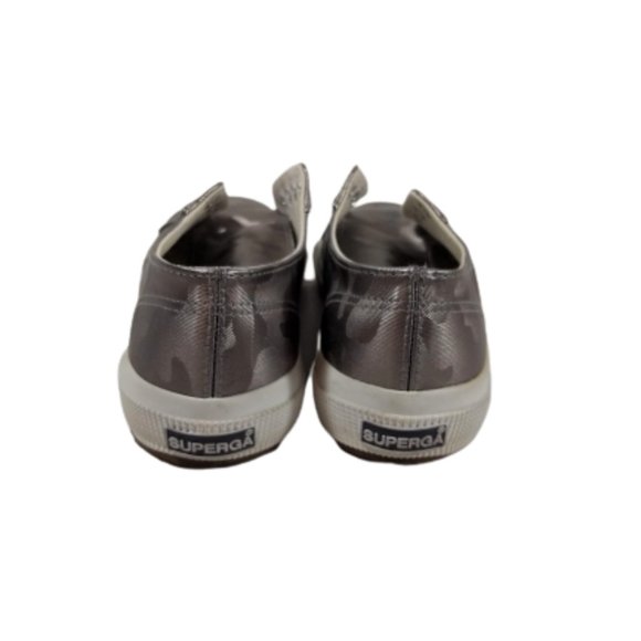 Superga silver metallic camo canvas sneaker S00DVF0 women's Size 6 - Picture 2 of 7